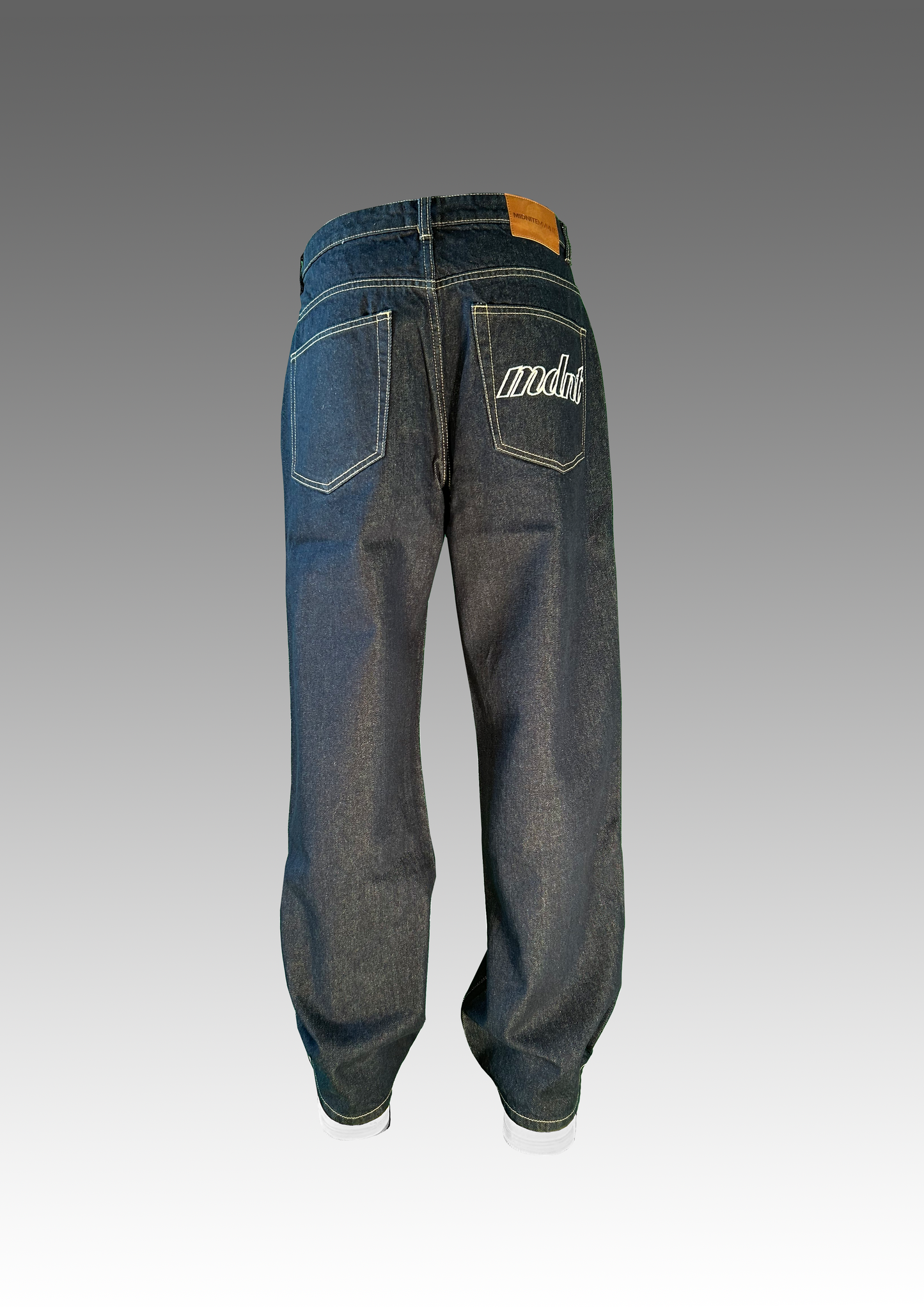 DENIM BAGGY 90s raw dark blue