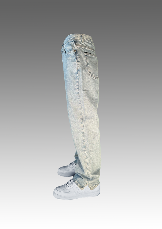 DENIM LOOSE FIT light blue washed