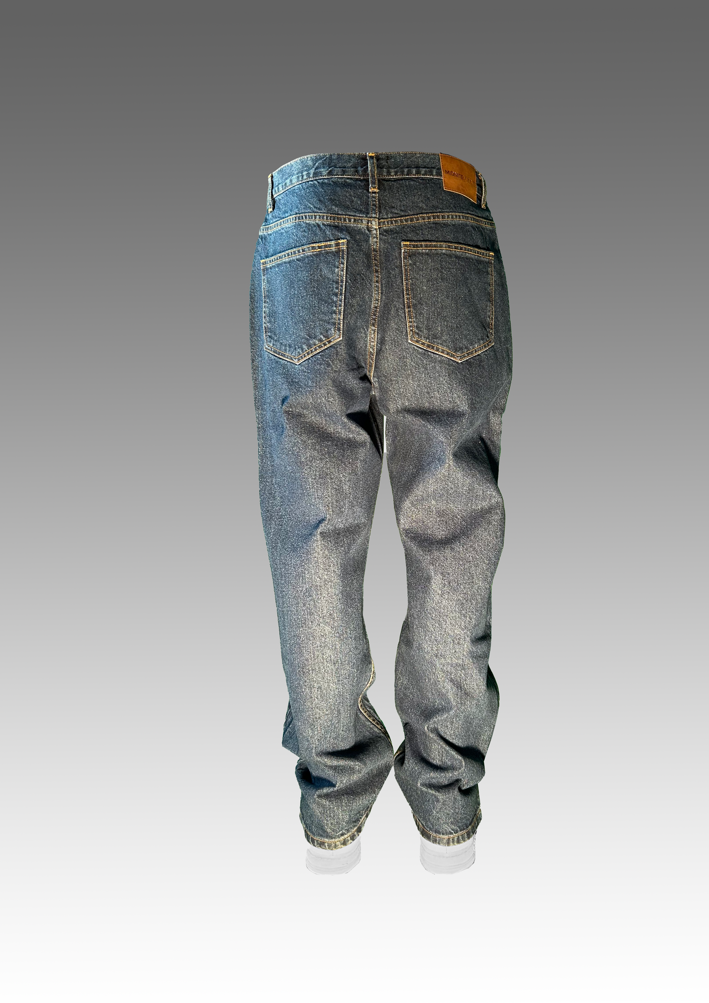 DENIM LOOSE FIT mid blue stone washed