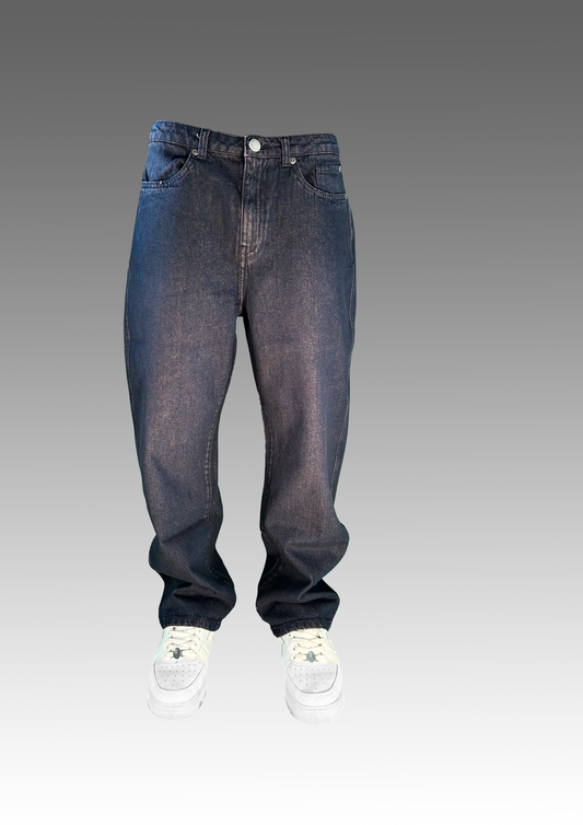 DENIM BAGGY 90s dark blue purple tint